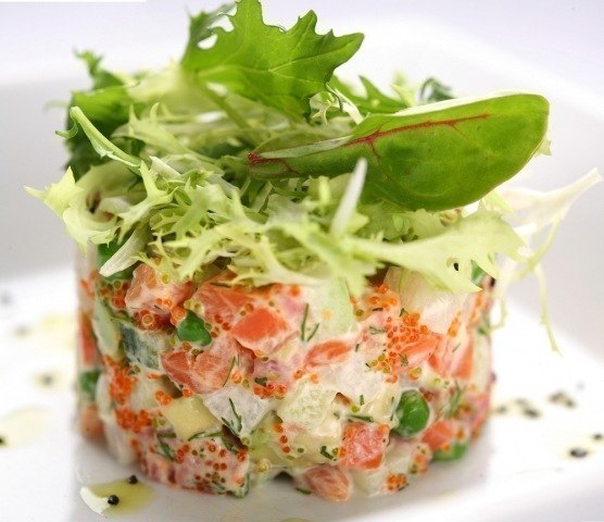 Морской салат»Оливье».