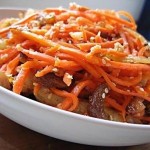 Салат "Царский" с шампиньонами и морковью.
