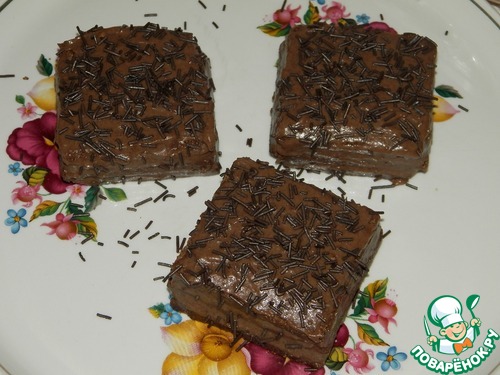 Рецепт Шоколадные печенья (пирожные) «Два в одном»