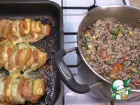 Курочка «Капрезе» с рисом и овощами ингредиенты