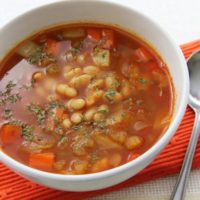 15013 Рецепт Овощной суп с фасолью "Яркий"